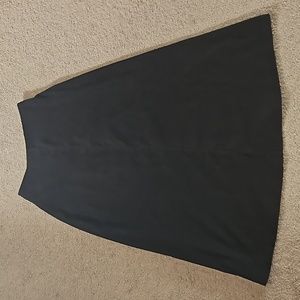 White Stag black mid length faux suede skirt